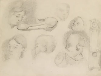 Studies of a Mother and Child, 19th century